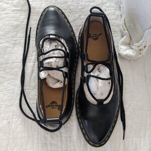 Dr. Marten’s Virginia Black Leather Ballet Flats Size 10. EU size 42
